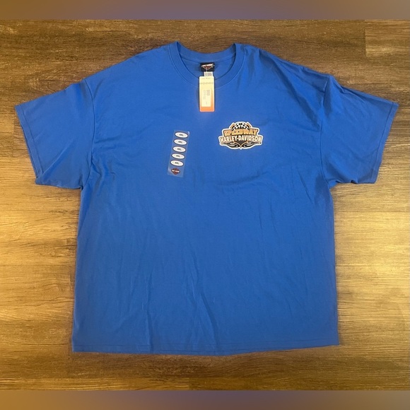 Harley Davidson T Shirt Mens 4XL Blue Speedway Concord North Carolina Tee F35 - Picture 1 of 8